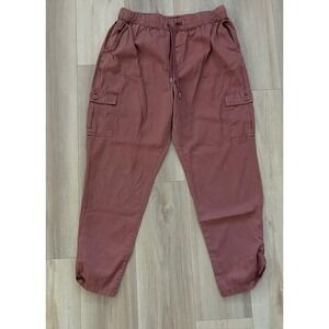 Truth Theory‎ XL Cargo Pants Womens Crop Elastic Waist Drawstring Pockets
